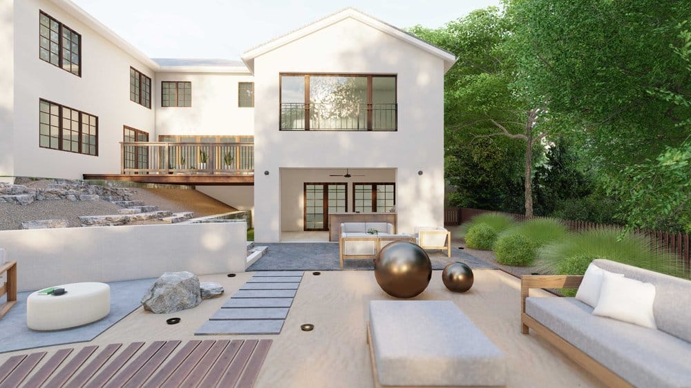 Atlanta courtyard with patio and trees