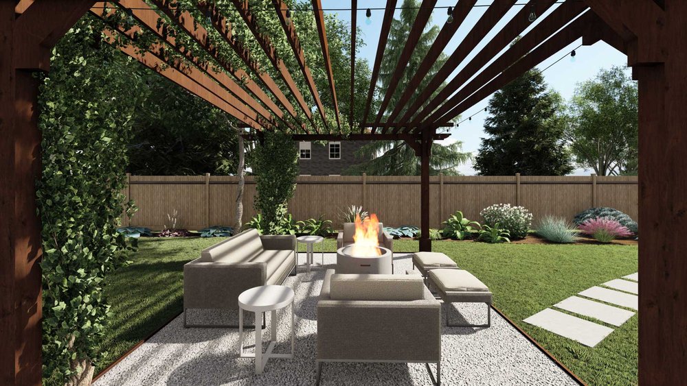 Boston patio and fire pit design