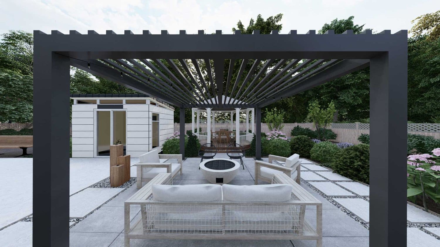 Cambridge patio with pergola