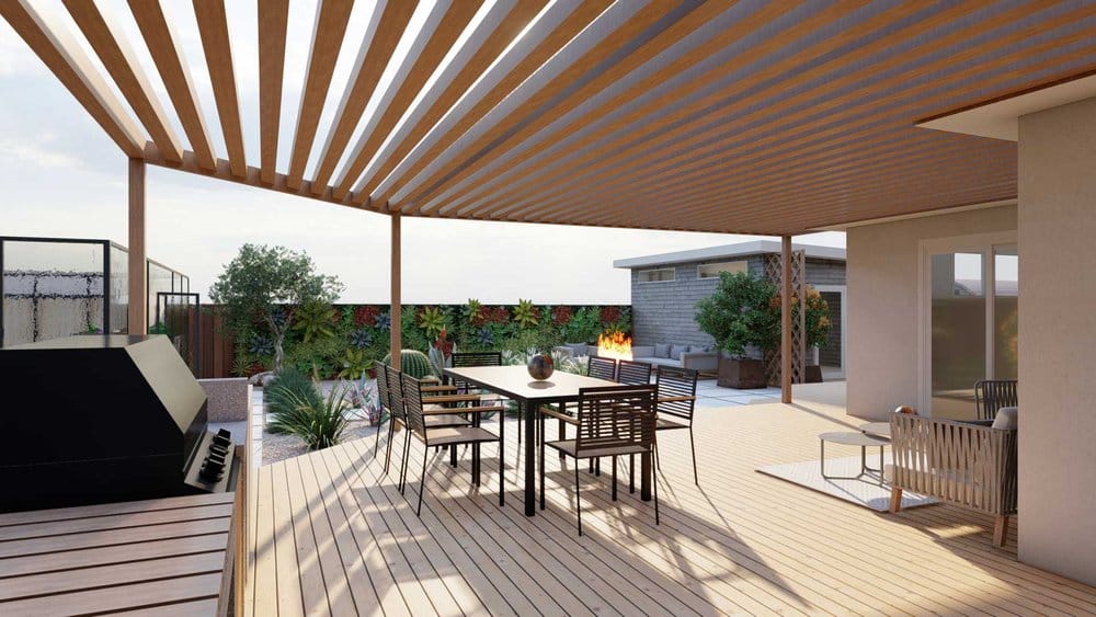 Palo Alto porch with patio furnishings