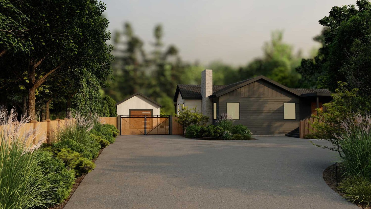 Tacoma house with asphalt driveway