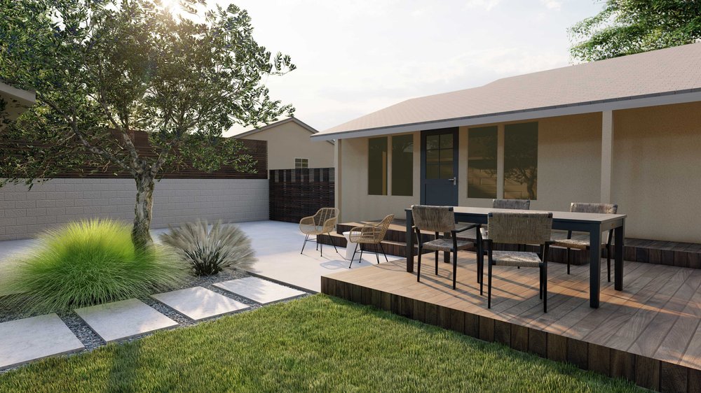 Ventura porch with outdoor dining area